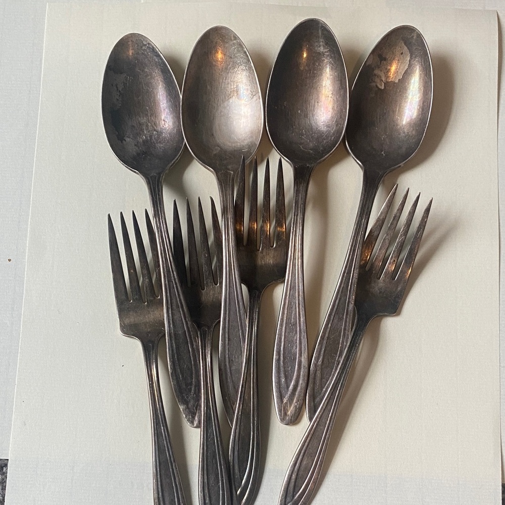 Vintage 1847 Rogers Bros Silverware Spoons & Forks Replacement Set 8